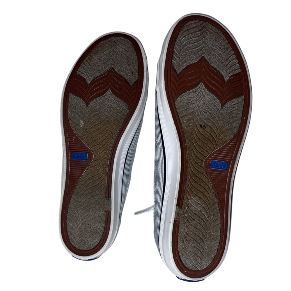 Keds Gray Pinstripe Lace-Up Sneakers | Women’s 8.5 - Picture 6 of 8